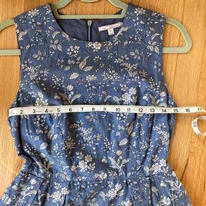 Gap Sleeveless Floral Fit and Flare Cotton Dress with Pockets